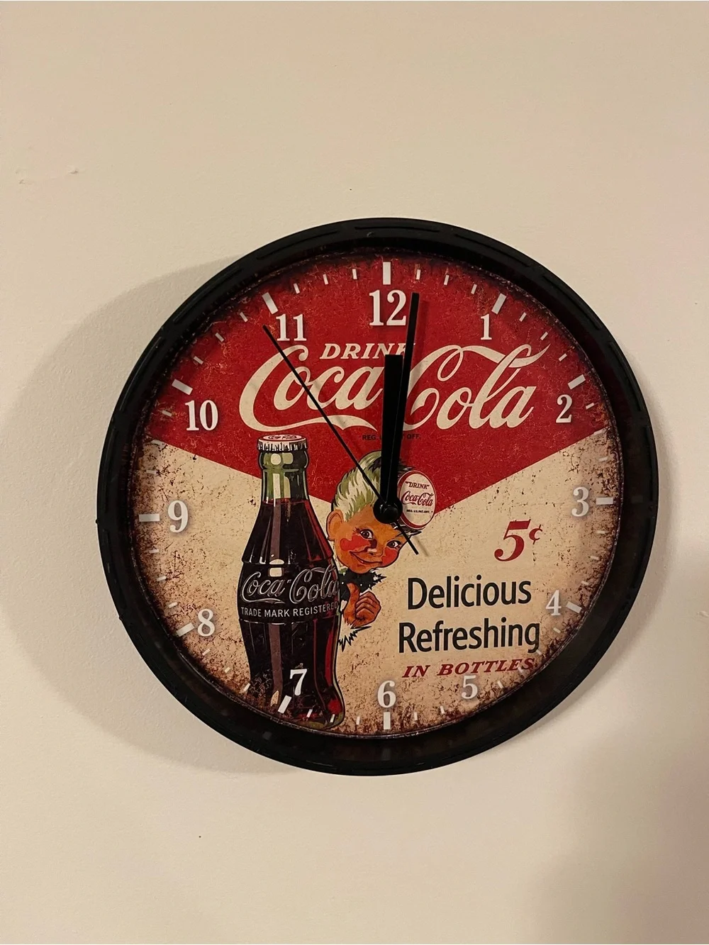 Coca Cola Red and Cream Retro Wall Clock